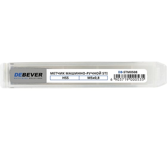 Метчик Debever Machining Solutions HSS м/р под резьбовые вставки системы STI М5x0,8 DB-STM0508