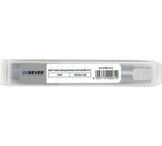 Метчик Debever Machining Solutions HSS м/р под резьбовые вставки системы STI М12x1,25 DB-STM1212