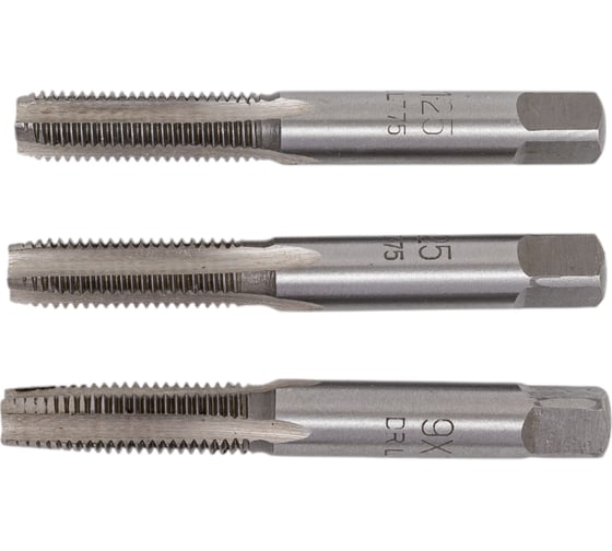 Метрические метчики REDMARK M9х1,25мм 3 шт RM242106 1