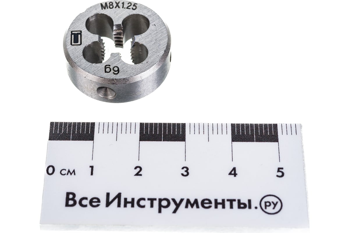 Плашка М8 х 1,25 мм СИБРТЕХ (77020)