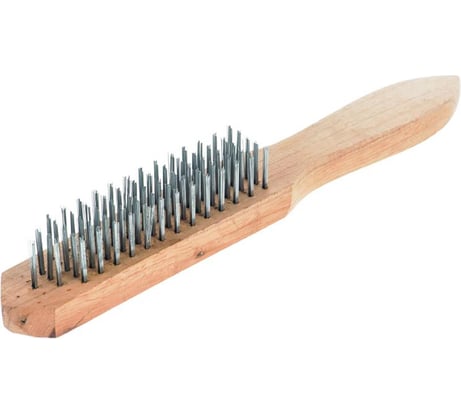 Металлическая 5-рядная щетка SPARTA с деревянной ручкой// 748245
