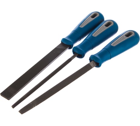 Набор напильников: плоский, трехгранный, круглый №2 150мм ЭКСПЕРТ Зубр 16550-15-H3