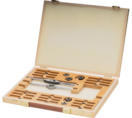 Набор метчиков и плашек Bucovice Tools UNF №5-№12 115CrV3 17пр 316000