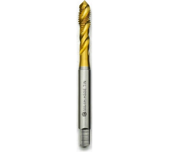 Машинный метчик СпецТехИнструмент M2x0.4 din 371 C HSSE tin M2x0.4DIN371CHSSETiNSTI 1