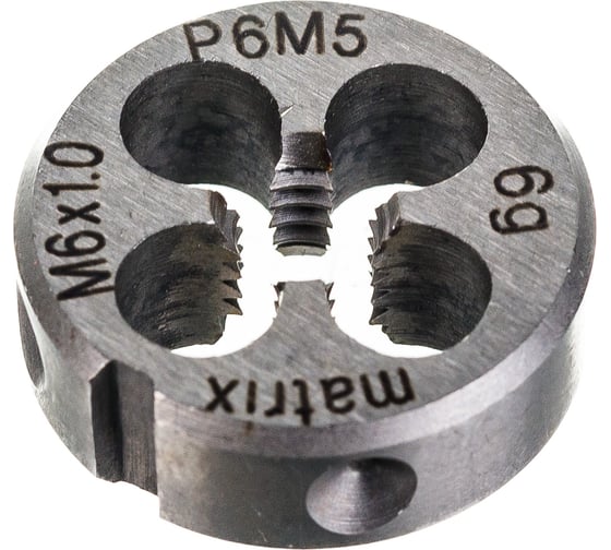 Плашка М6х1.0 мм MATRIX 77075