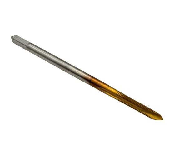 Метчик машинно-ручной TORNERI М 2.5x0.45, DIN371, для сквозных отверстий с покрытием TiN, HSSE 045933