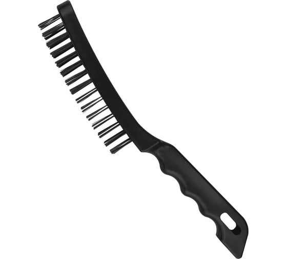 Щетка по металлу vertextools с пластиковой ручкой, 4-ряд 1212-03