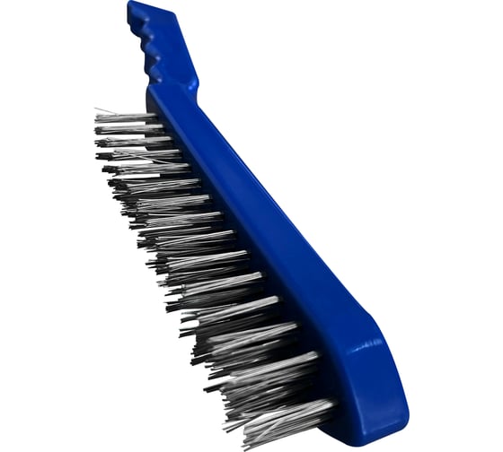 Щетка по металлу vertextools с пластиковой ручкой, 4-ряд 1212-03