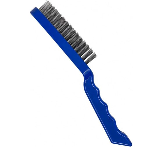 Щетка по металлу vertextools с пластиковой ручкой, 4-ряд 1212-03