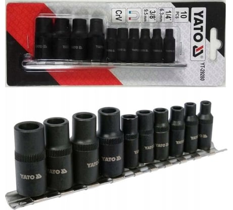 Набор адаптеров для метчиков YATO 10 предметов, металлическая планка YT-29280
