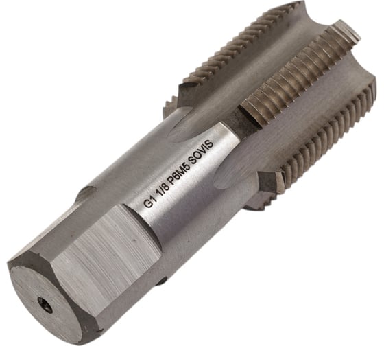 Трубный цилиндрический метчик SOVIS м/р G 1 1/8" Р6М5 комплект из 2-х шт. 23222