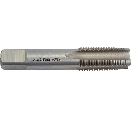 Трубный цилиндрический метчик SOVIS м/р G 1/4" Р6М5 комплект из 2-х шт. 18224