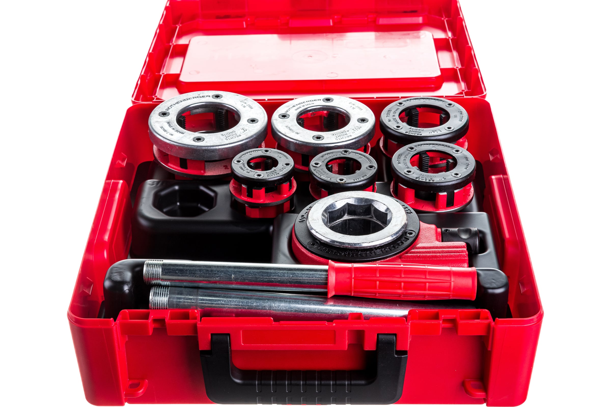 Комплект:резьбонарезнойклуппсголовкамиRothenbergerSUPERCUTBSPTR1/2-270892Х