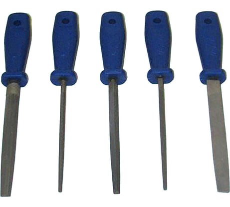 Набор напильников CNIC A14 200 мм, №2, с пластмассовой ручкой, 5 шт. 32420