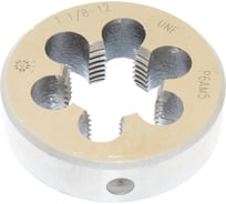 Дюймовая плашка TLX 1 1/8"-12 UNF 60гр Р6АМ5 12 ниток/дюйм dнар.65мм 70608