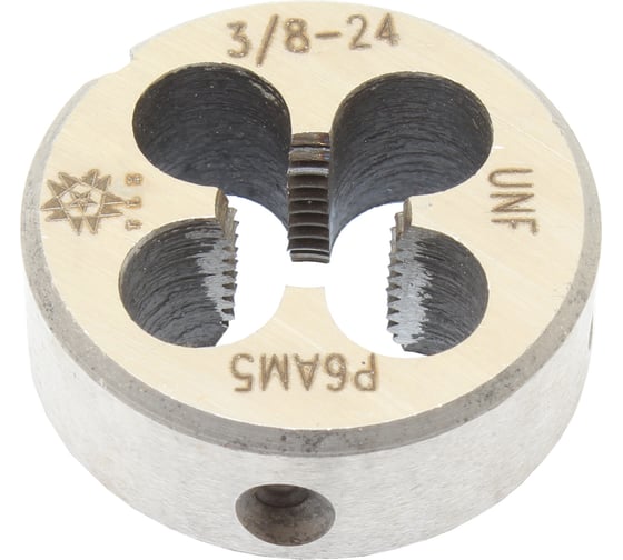 Дюймовая плашка TLX 3/8"-24 UNF 60гр Р6АМ5 24 ниток/дюйм, dнар.30мм 70589