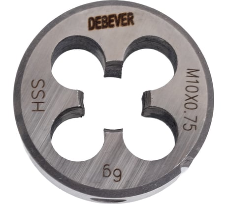 Круглая плашка Debever Machining Solutions MF10х0.75, HSS, DIN 223, 6g DB-4010075
