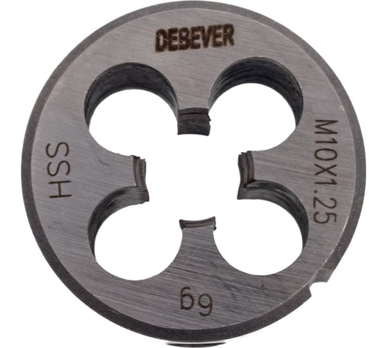 Круглая плашка Debever Machining Solutions MF10х1.25, HSS, DIN 223, 6g DB-4010125 1