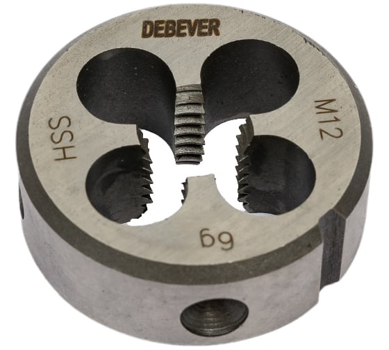 Круглая плашка Debever Machining Solutions M12х1.75, HSS, DIN 223, 6g DB-40120