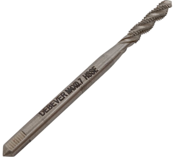 Машинный метчик Debever Machining Solutions для глухих отверстий, M4, HSS-Co, DIN 371 DB-TB0407