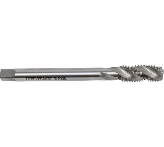 Машинный метчик Debever Machining Solutions для глухих отверстий, M12, HSS-Co, DIN 376 DB-TB12175