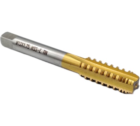 Машинно-ручной метчик TORNERI М12x1.75, шахматный, с покрытием, TiN, HSSE 046434