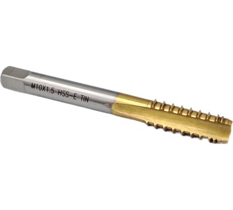 Машинно-ручной метчик TORNERI М10x1.5, шахматный, с покрытием, TiN, HSSE 046433