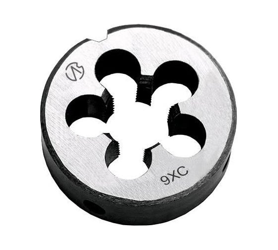 Плашка дюймовая коническая К1/8" 9ХС Харьковский инструментальный завод 004936 1