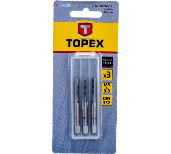 Метчики M5 TOPEX 3 шт. 14A205 1