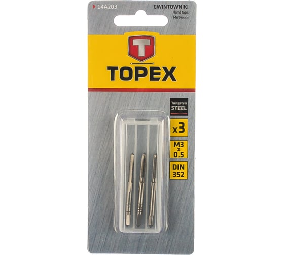 Метчики M3 TOPEX 3 шт. 14A203 1