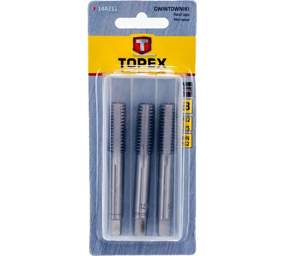 Метчики M12 TOPEX 3 шт. 14A212 1