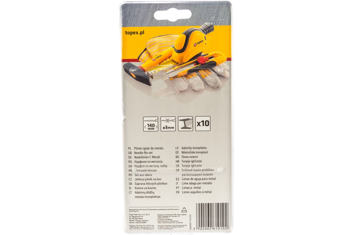 Набор надфилей по металлу TOPEX 10 шт. 06A020 - выгодная цена, отзывы ...