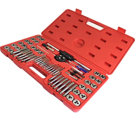 Набор метчиков и плашек Optimus М3-12, 4-40 - 1/8NPT27, метрическая и дюймовая резьба, 60 предметов OPT-MTDS60