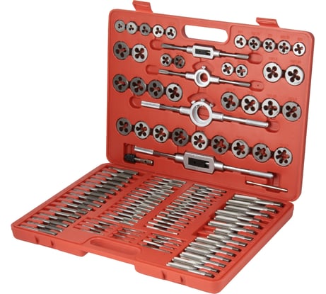 Набор метчиков и плашек Optimus М2-М18, метрическая резьба, 110 предметов OPT-MTDS110