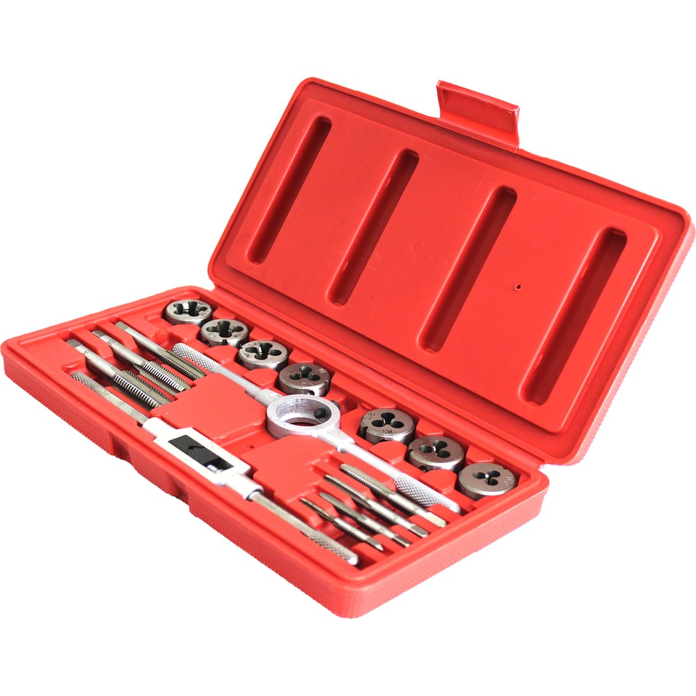 Набор метчиков и плашек Optimus М3-М12, метрическая резьба, 16 ...