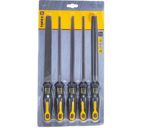 Набор напильников по металлу 200 мм зернистость 2 TOPEX 06A250