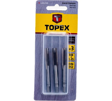 Метчики (3 шт)  DIN352 TOPEX 14A208