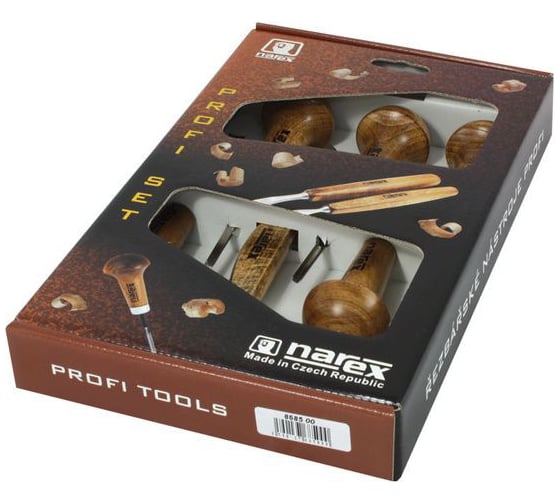 Резцы с грибовидной ручкой + нож (6 шт.) Narex 868500 1