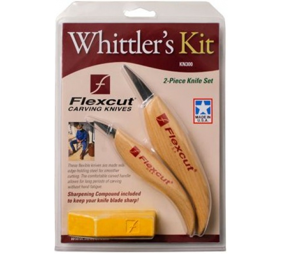 Резчицкий набор, 2 ножа + хон.паста Flexcut Whittler's Kit ETD KN300 1