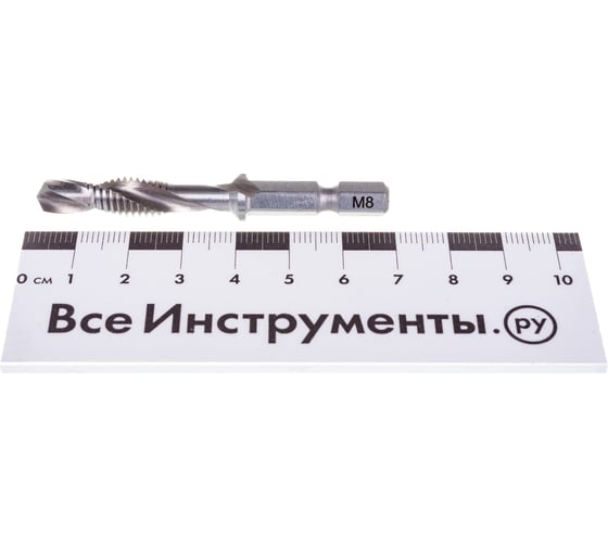 Комбинированный метчик: метчик+сверло+зенкер M8x1.25мм HSS RUKO 270018