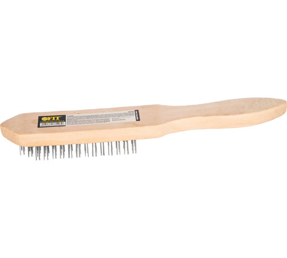 Корщетка с деревянной ручкой FIT IT 6-ти рядная 38406