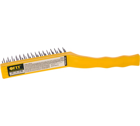 Стальная корщетка FIT IT пластиковая ручка, 225 мм 38431