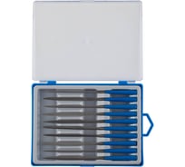 Набор надфилей, насечка 0 - драчевая, 100мм, 10шт Зубр ЭКСПЕРТ 16021-0-H10