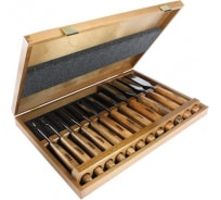 Набор из 12 резцов с деревянной ручкой в коробке NAREX Profi 868100
