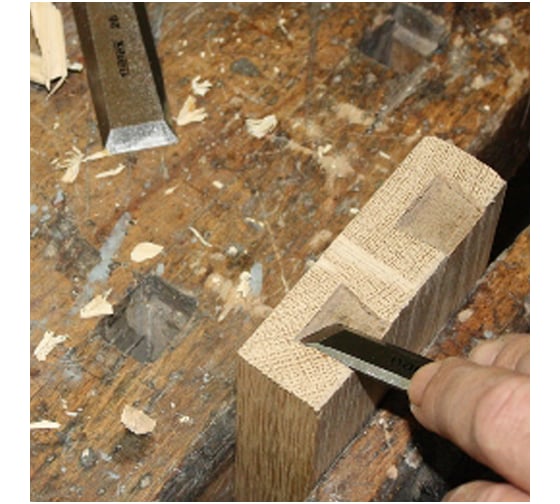 Косая левая стамеска с ручкой NAREX WOOD LINE PLUS 12 мм 811162