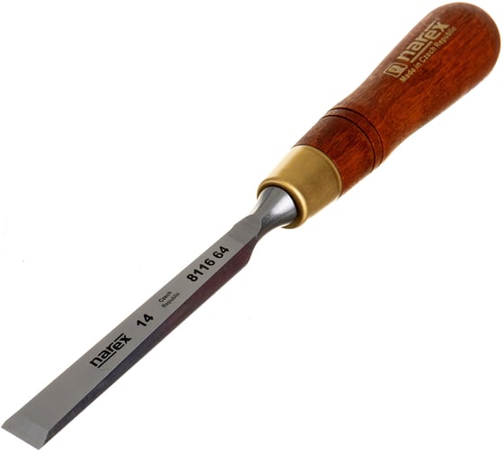 Плоская стамеска с ручкой NAREX WOOD LINE PLUS 14 мм 811664