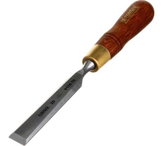 Плоская стамеска с ручкой NAREX WOOD LINE PLUS 20 мм 811670