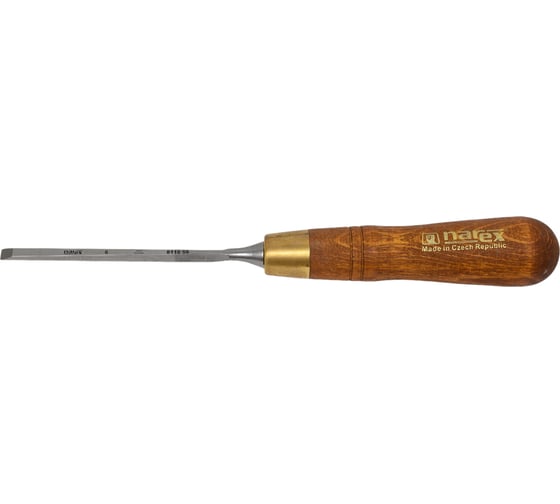 Плоская стамеска с ручкой NAREX WOOD LINE PLUS 6 мм 811656