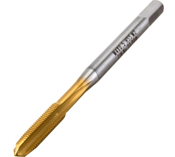 Метчик M4x0,5 HSS M2 TiN прямой ПрофОснастка №73 арт. 50211008