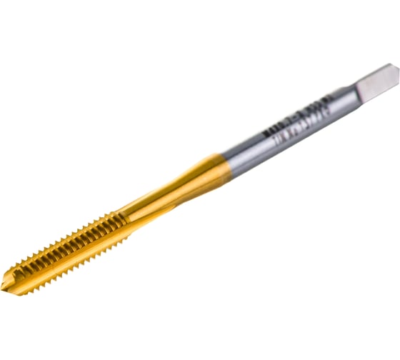 Метчик M4x0,7 HSS M2 TiN прямой компл. ПрофОснастка №137 арт. 50311007